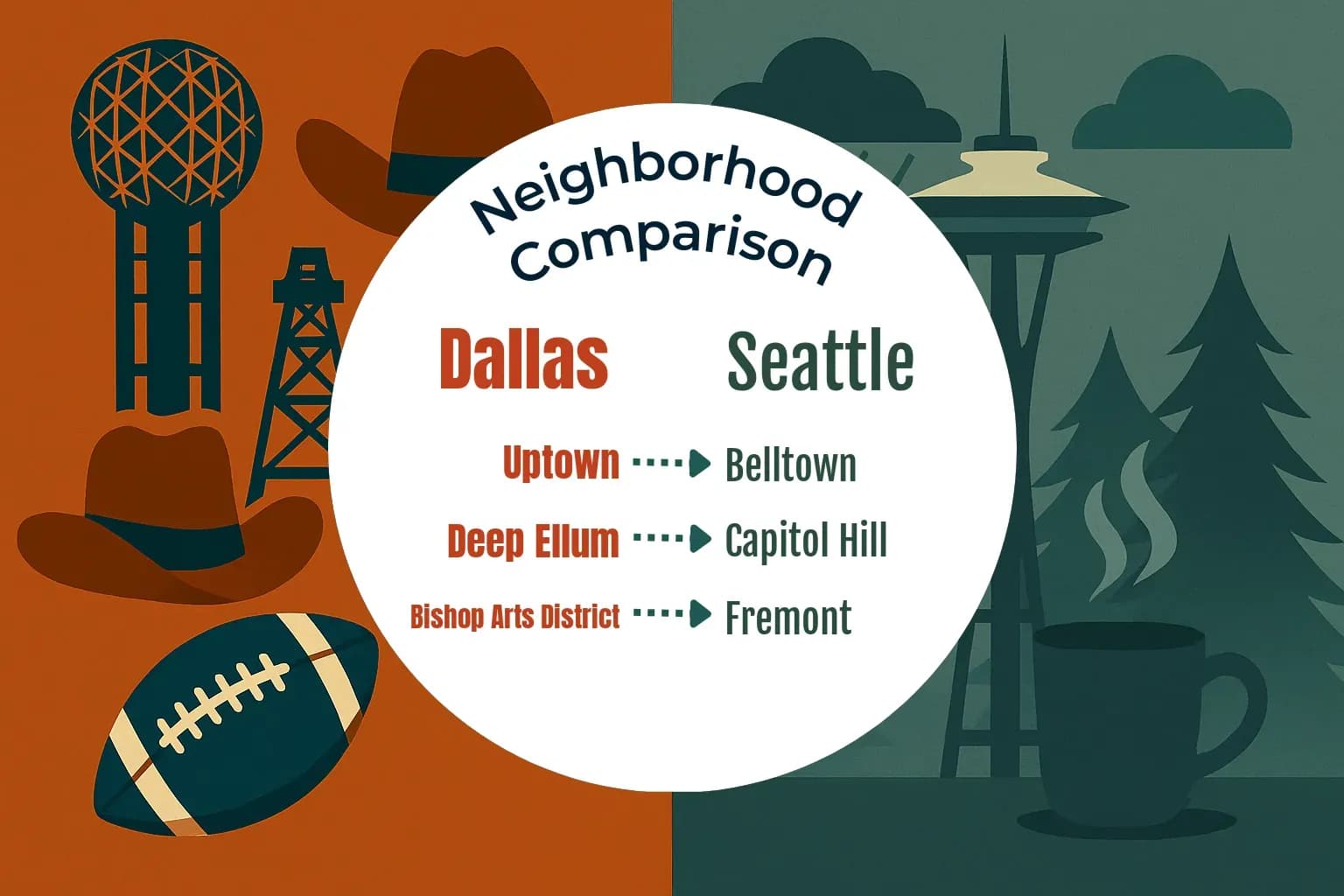 Dallas vs Seattle Neighborhood Comparison
