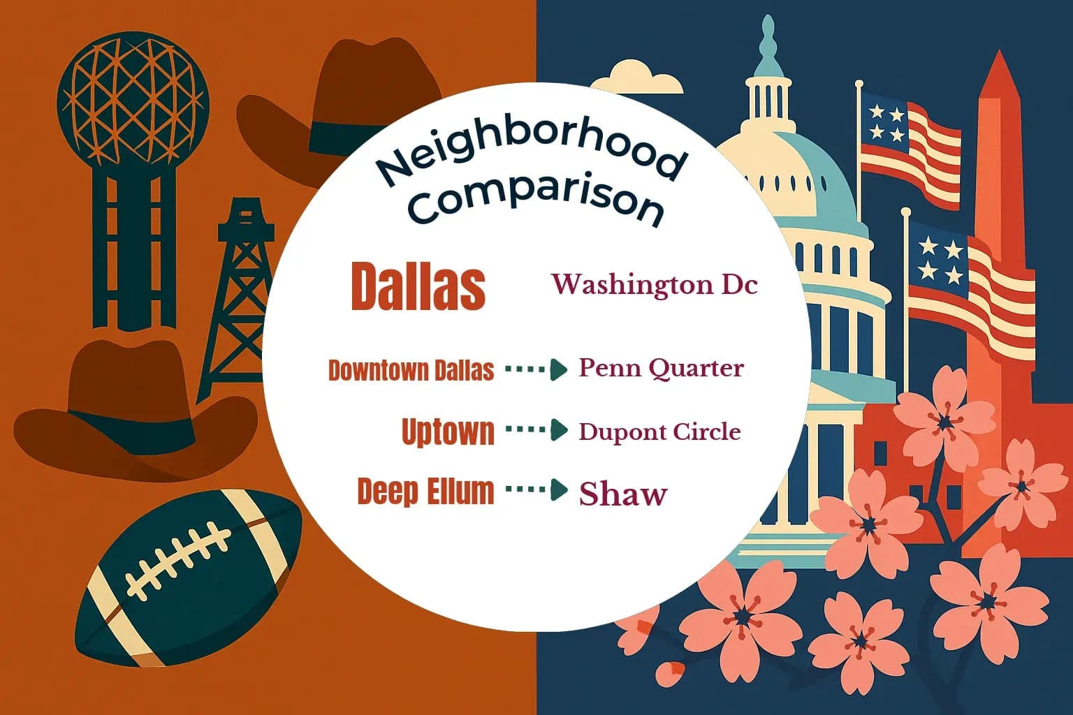 Dallas vs Washington DC Neighborhood Comparison