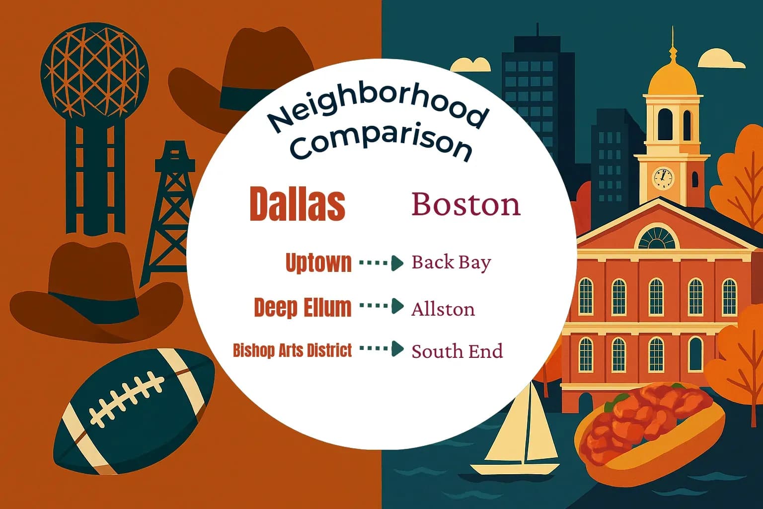 Dallas vs Boston Neighborhood Comparison