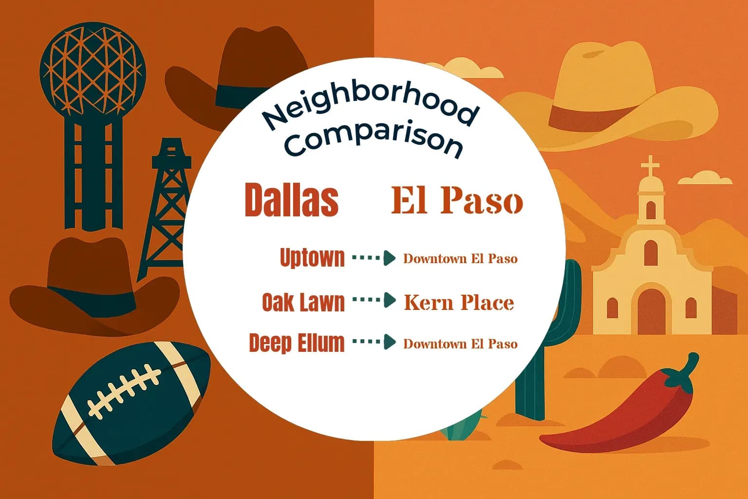 Dallas vs El Paso Neighborhood Comparison