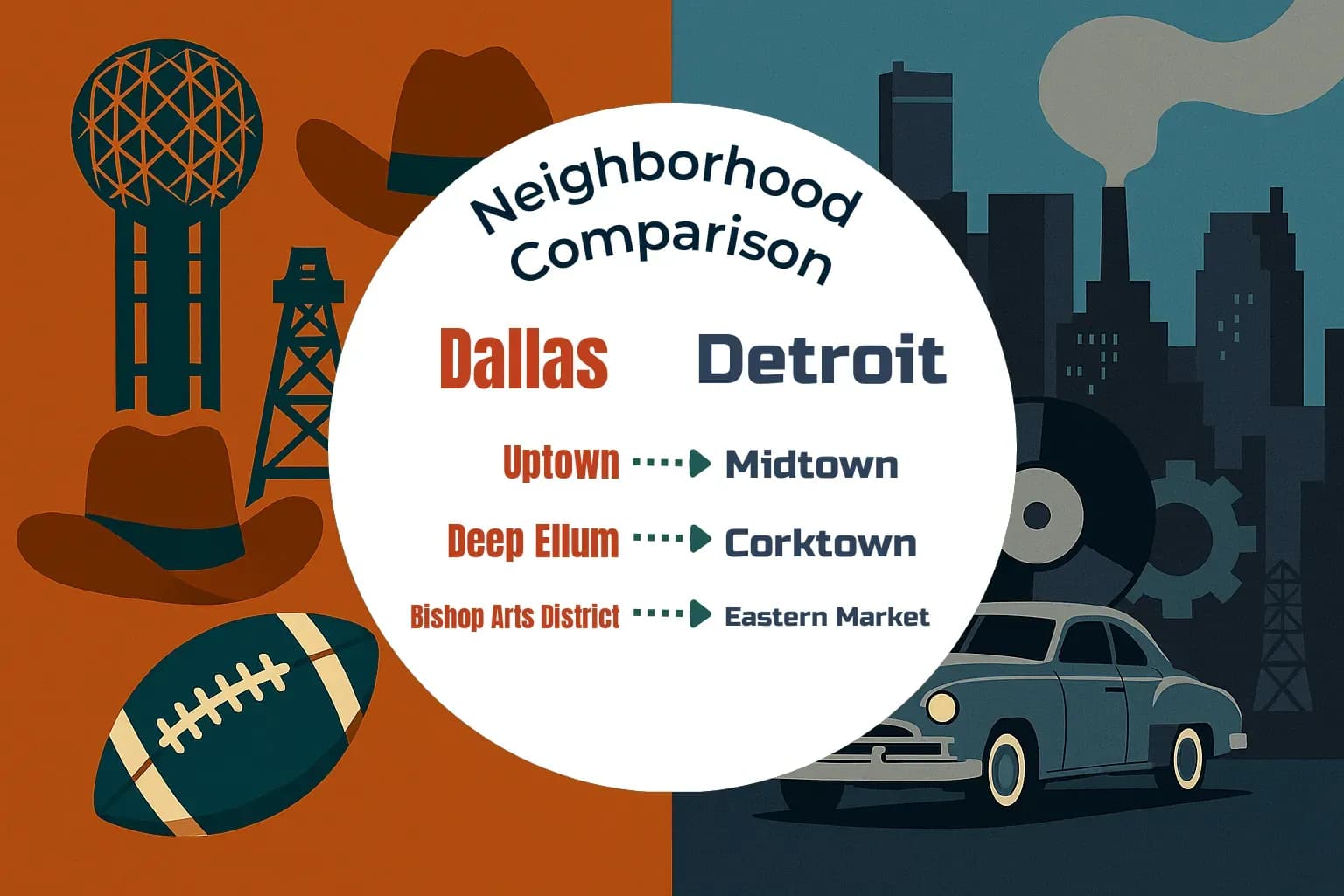 Dallas vs Detroit Neighborhood Comparison