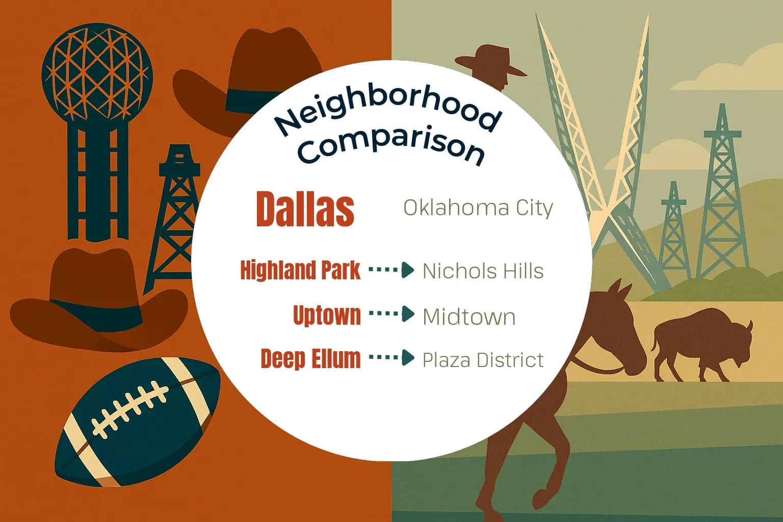 Dallas vs Oklahoma City Neighborhood Comparison