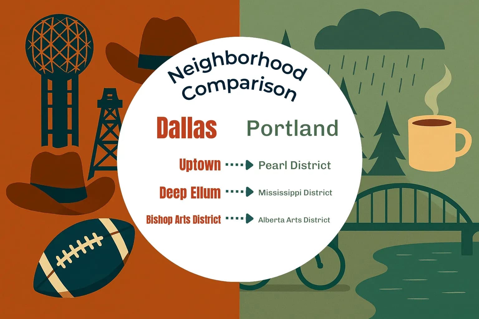 Dallas vs Portland Neighborhood Comparison