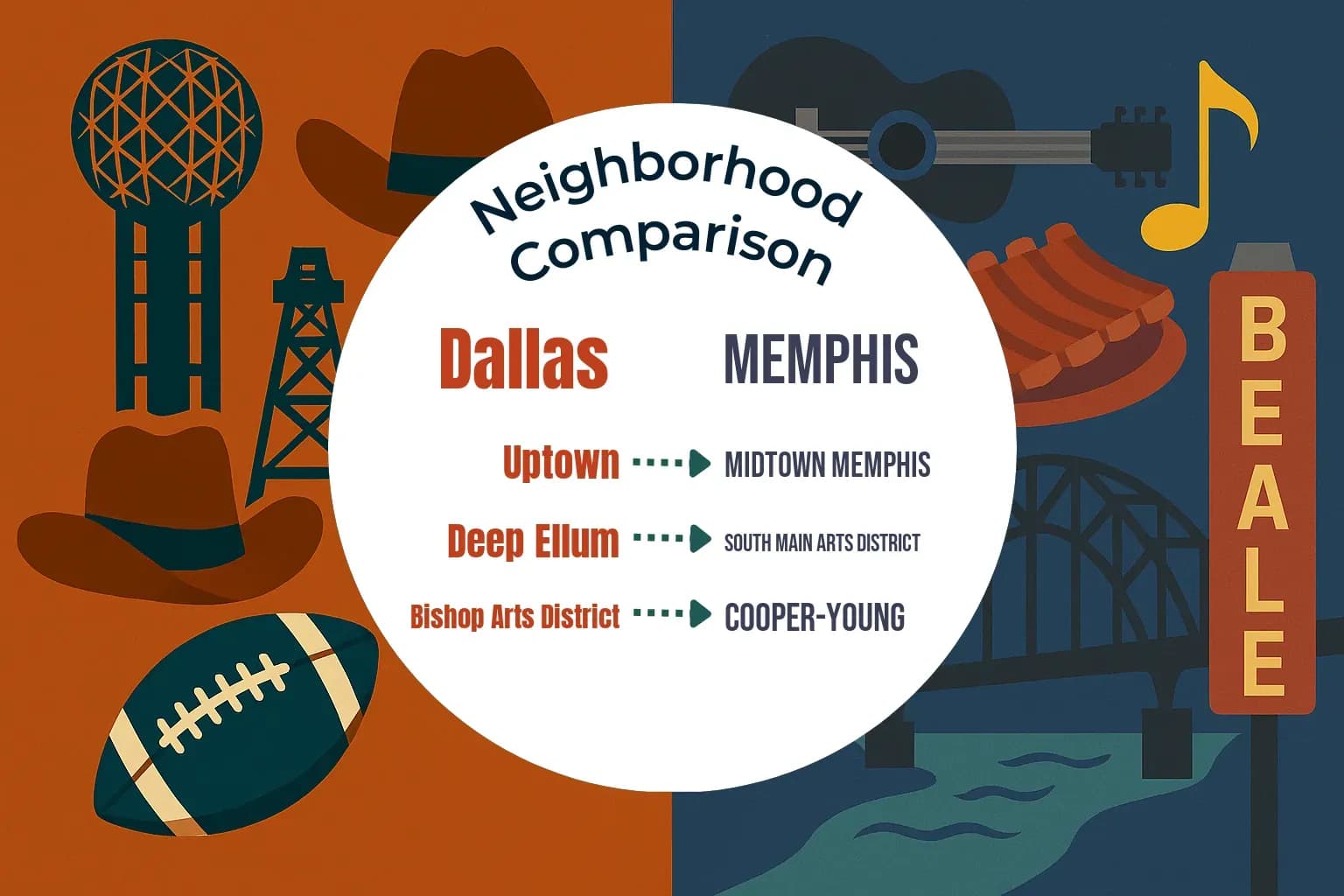 Dallas vs Memphis Neighborhood Comparison