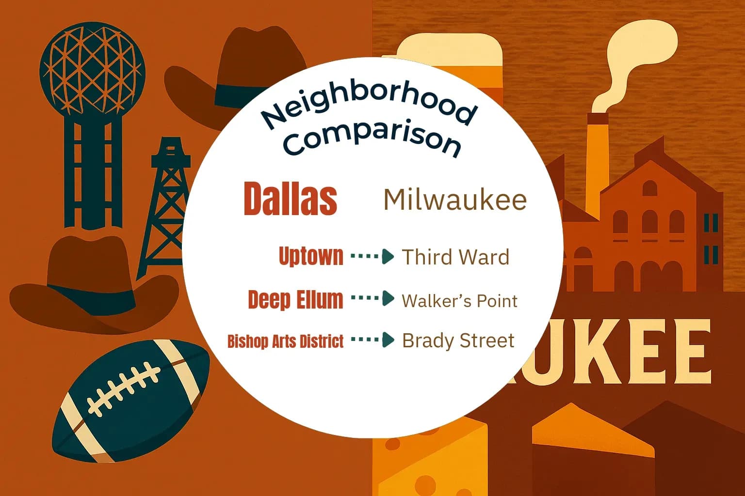 Dallas vs Milwaukee Neighborhood Comparison
