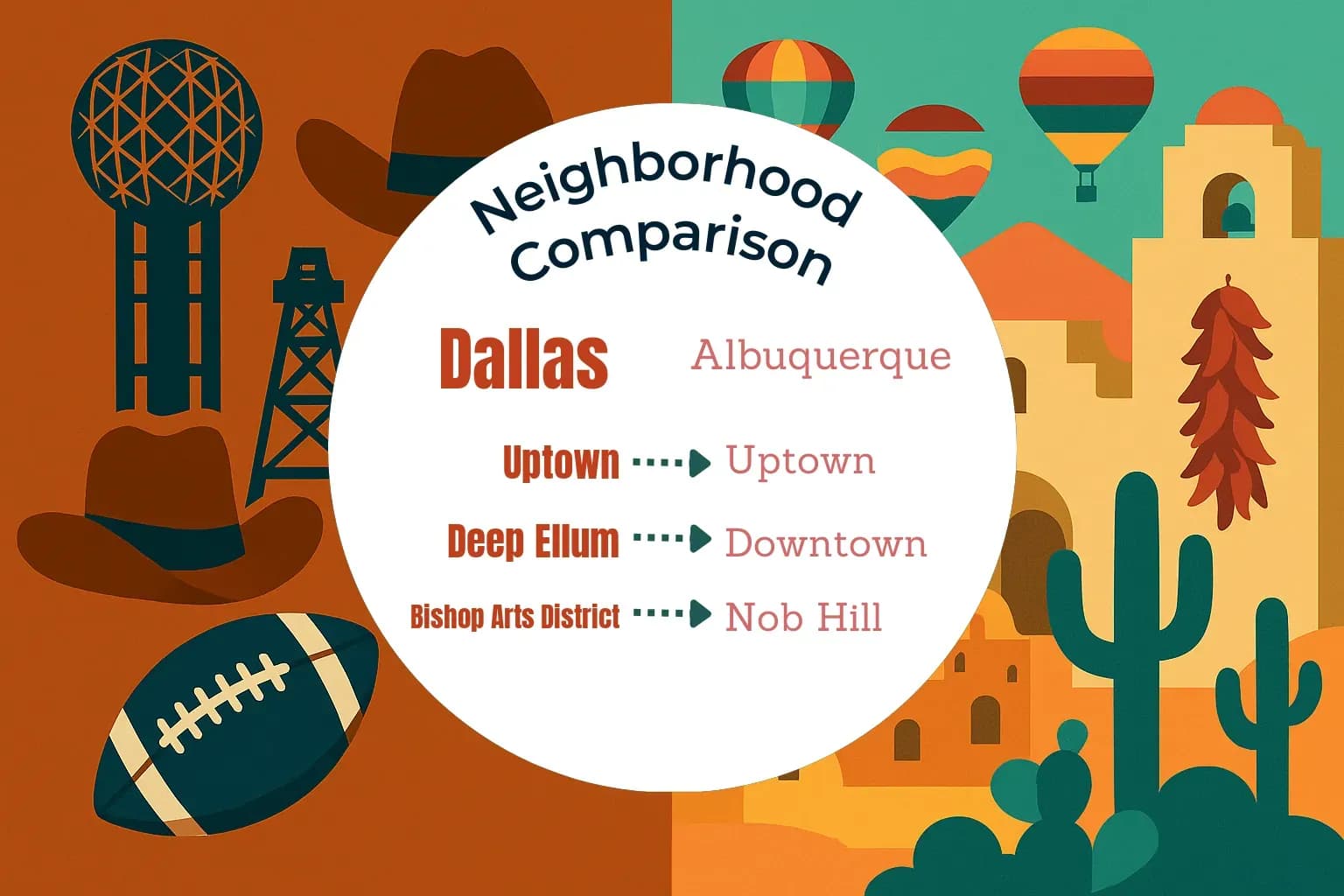 Dallas vs Albuquerque Neighborhood Comparison