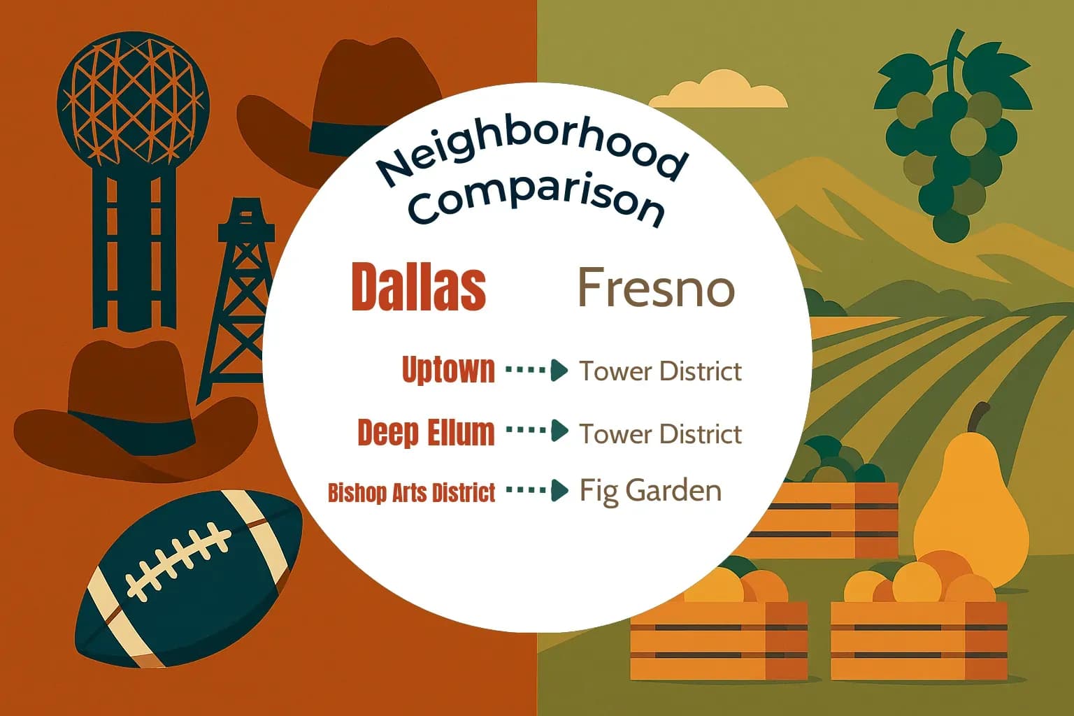 Dallas vs Fresno Neighborhood Comparison
