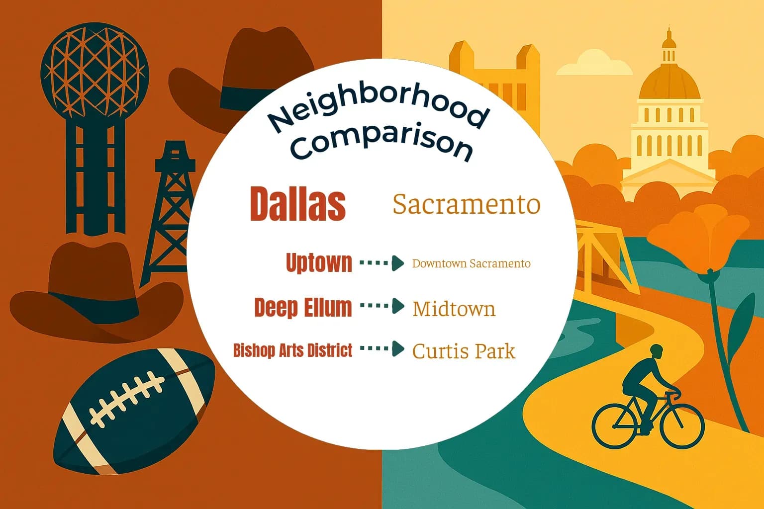 Dallas vs Sacramento Neighborhood Comparison