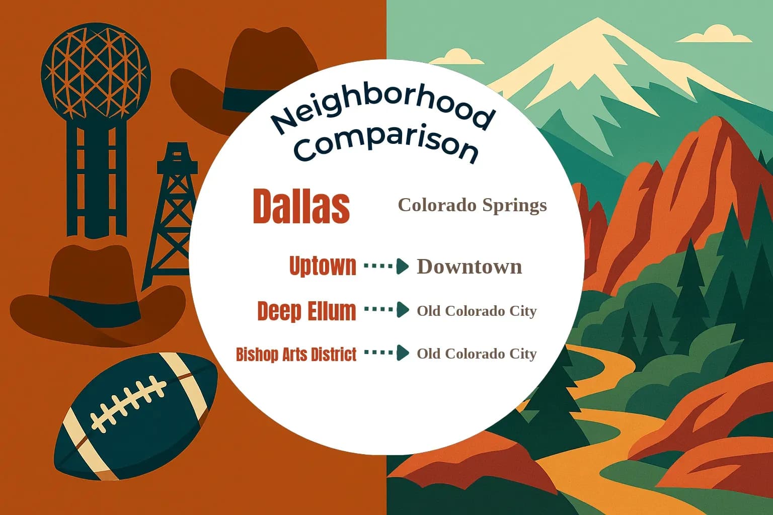 Dallas vs Colorado Springs Neighborhood Comparison