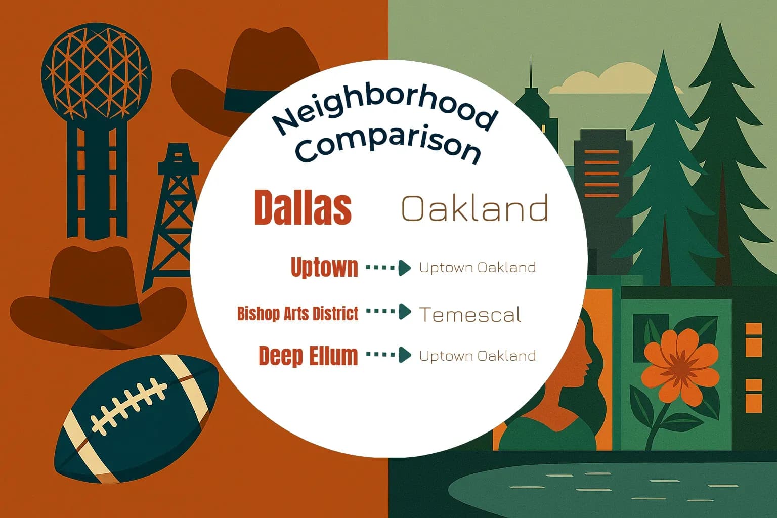 Dallas vs Oakland Neighborhood Comparison
