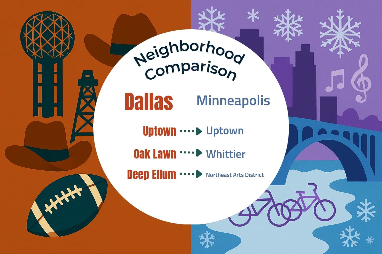 Dallas vs Minneapolis Neighborhood Comparison