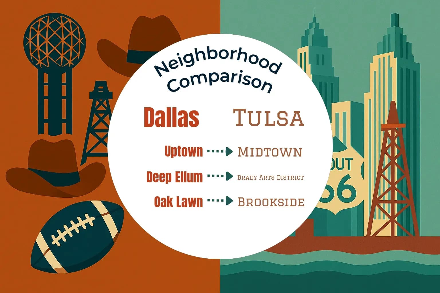 Dallas vs Tulsa Neighborhood Comparison
