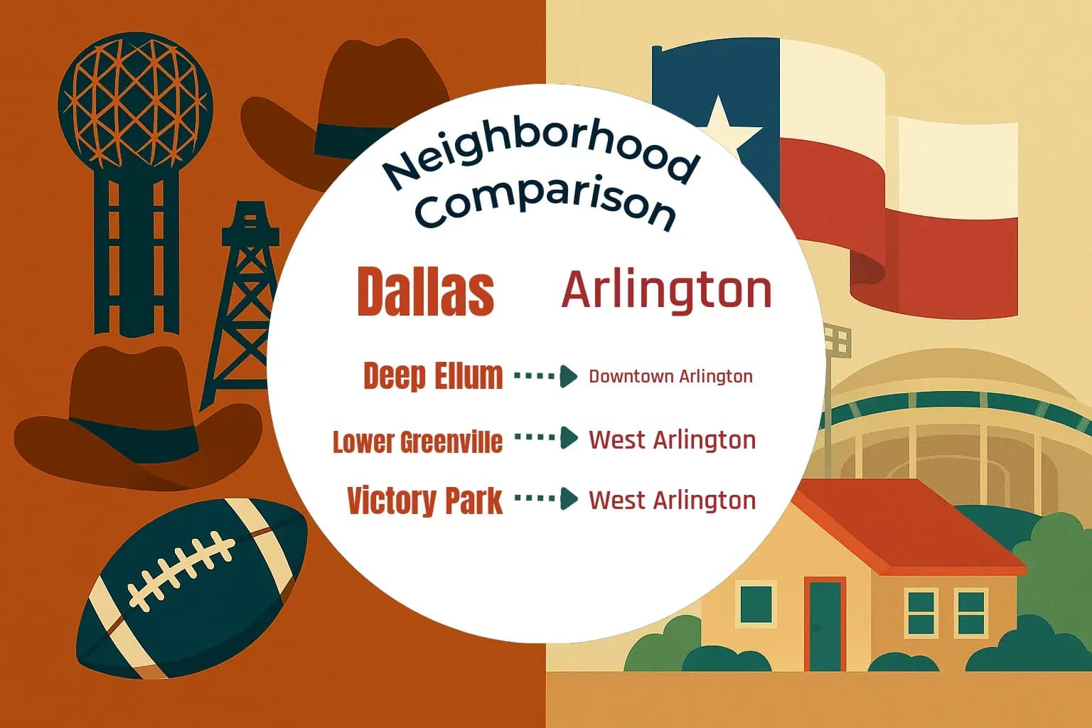 Dallas vs Arlington Neighborhood Comparison