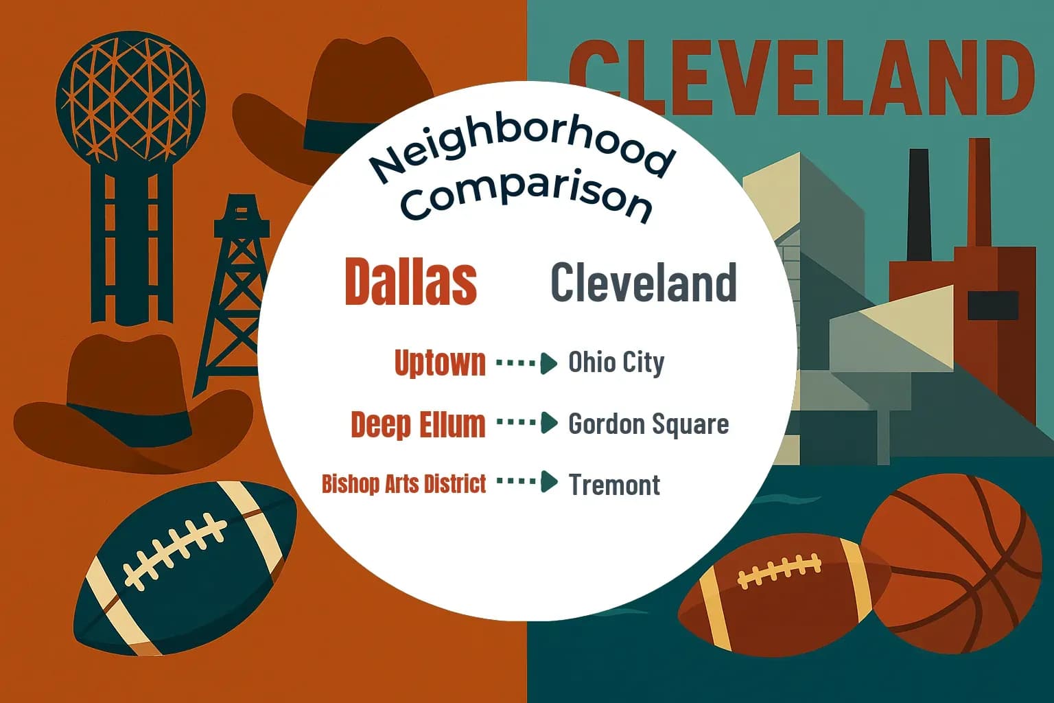 Dallas vs Cleveland Neighborhood Comparison