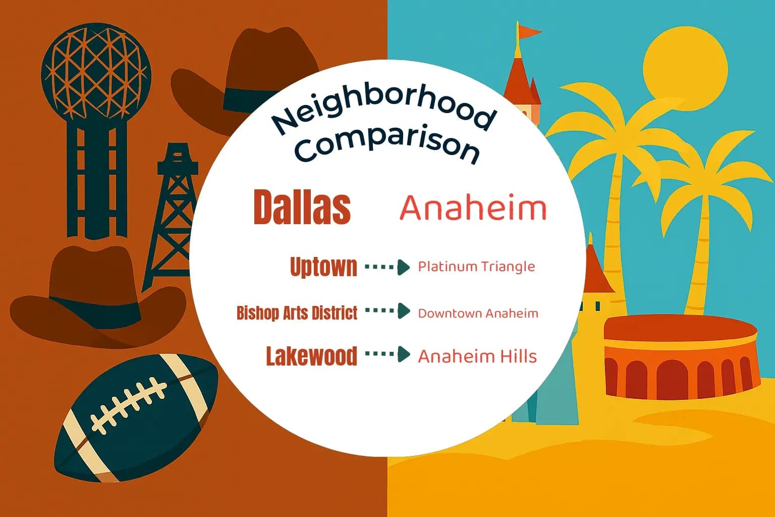 Dallas vs Anaheim Neighborhood Comparison