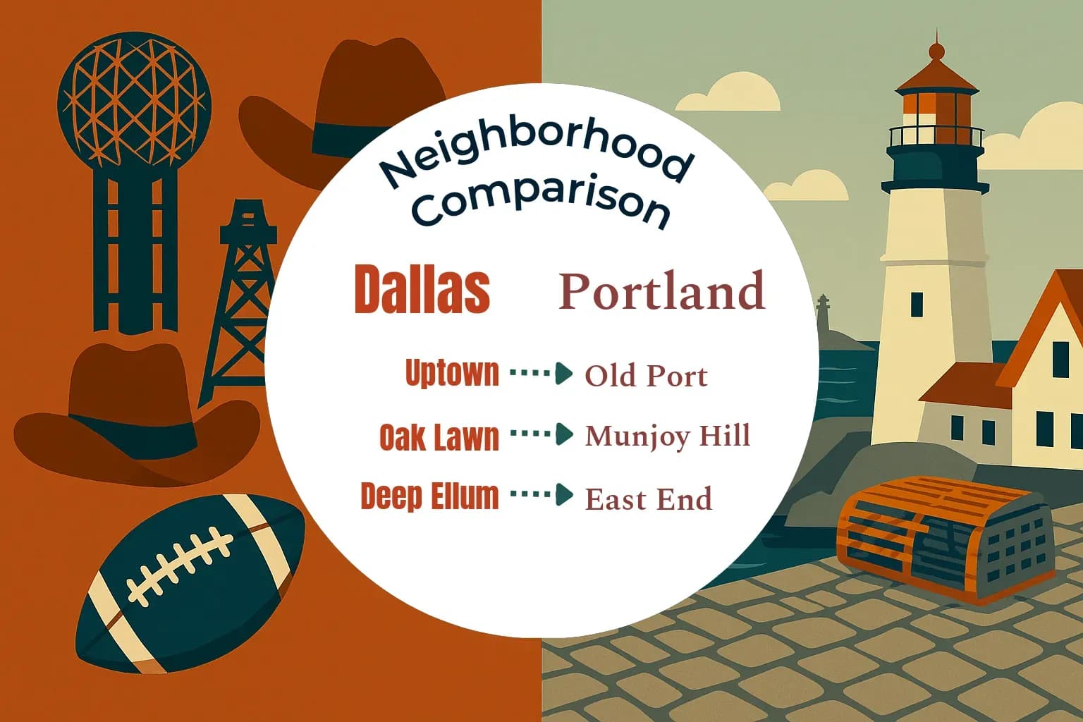 Dallas vs Portland Neighborhood Comparison