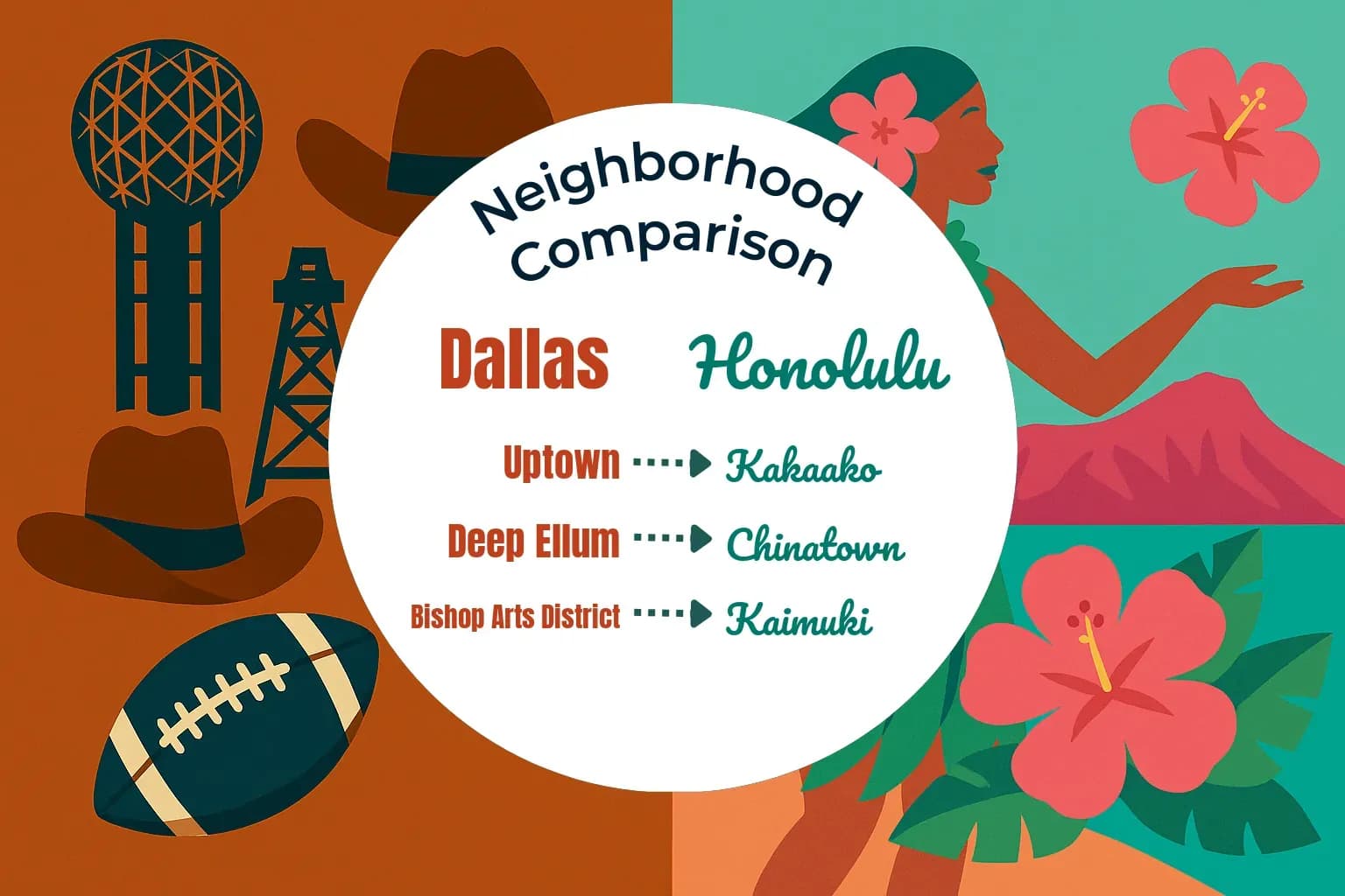 Dallas vs Honolulu Neighborhood Comparison