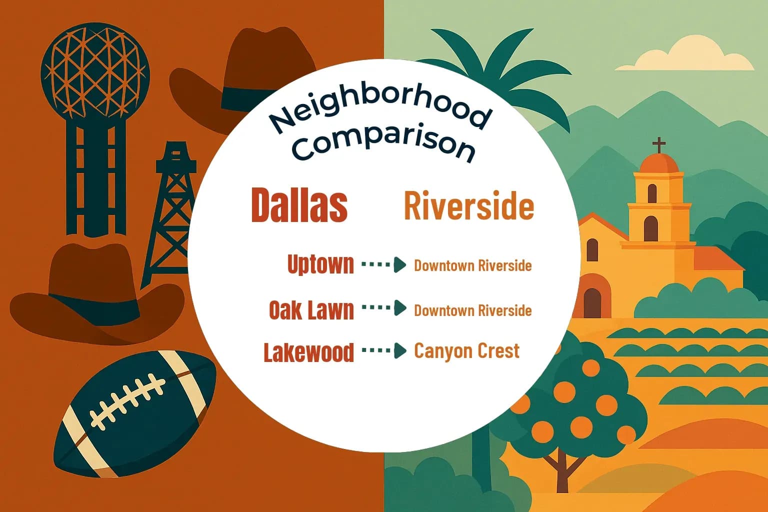 Dallas vs Riverside Neighborhood Comparison