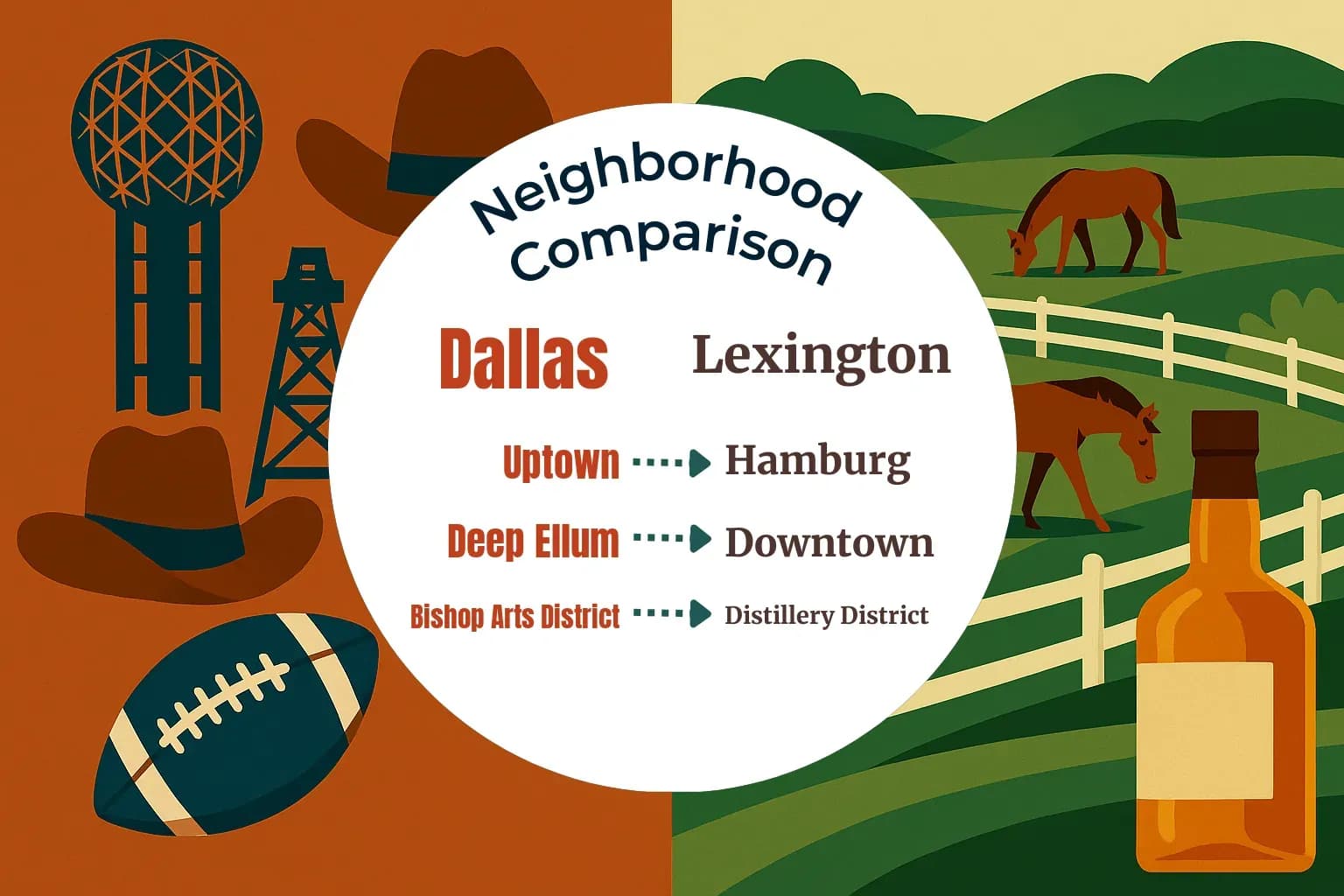 Dallas vs Lexington Neighborhood Comparison