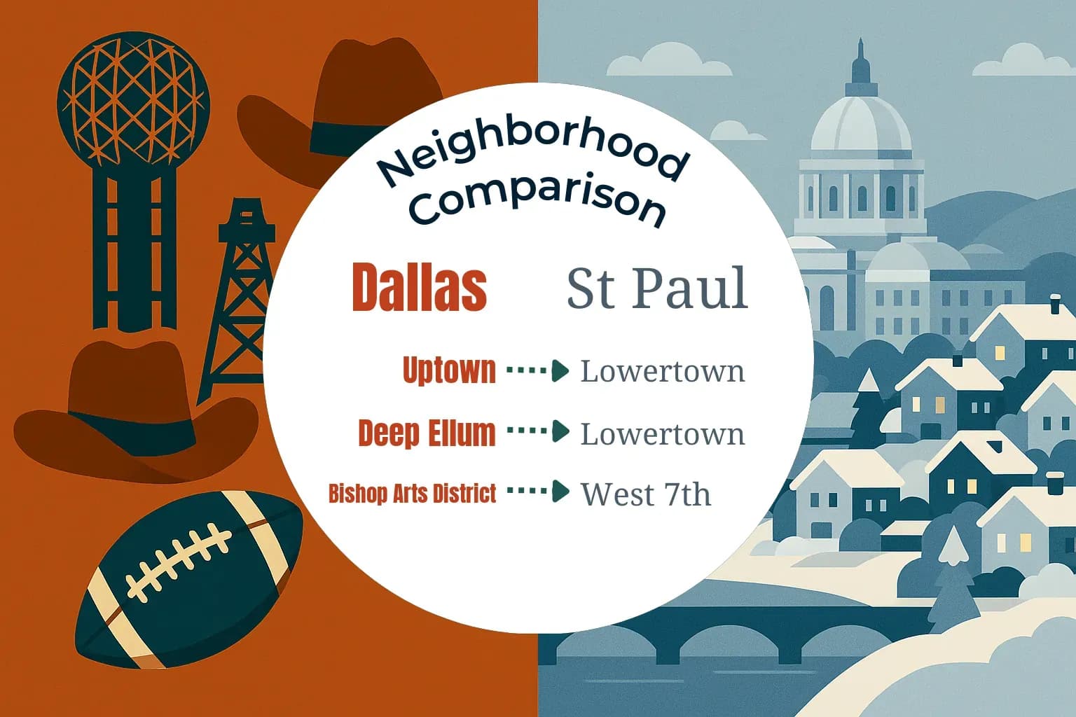 Dallas vs St. Paul Neighborhood Comparison