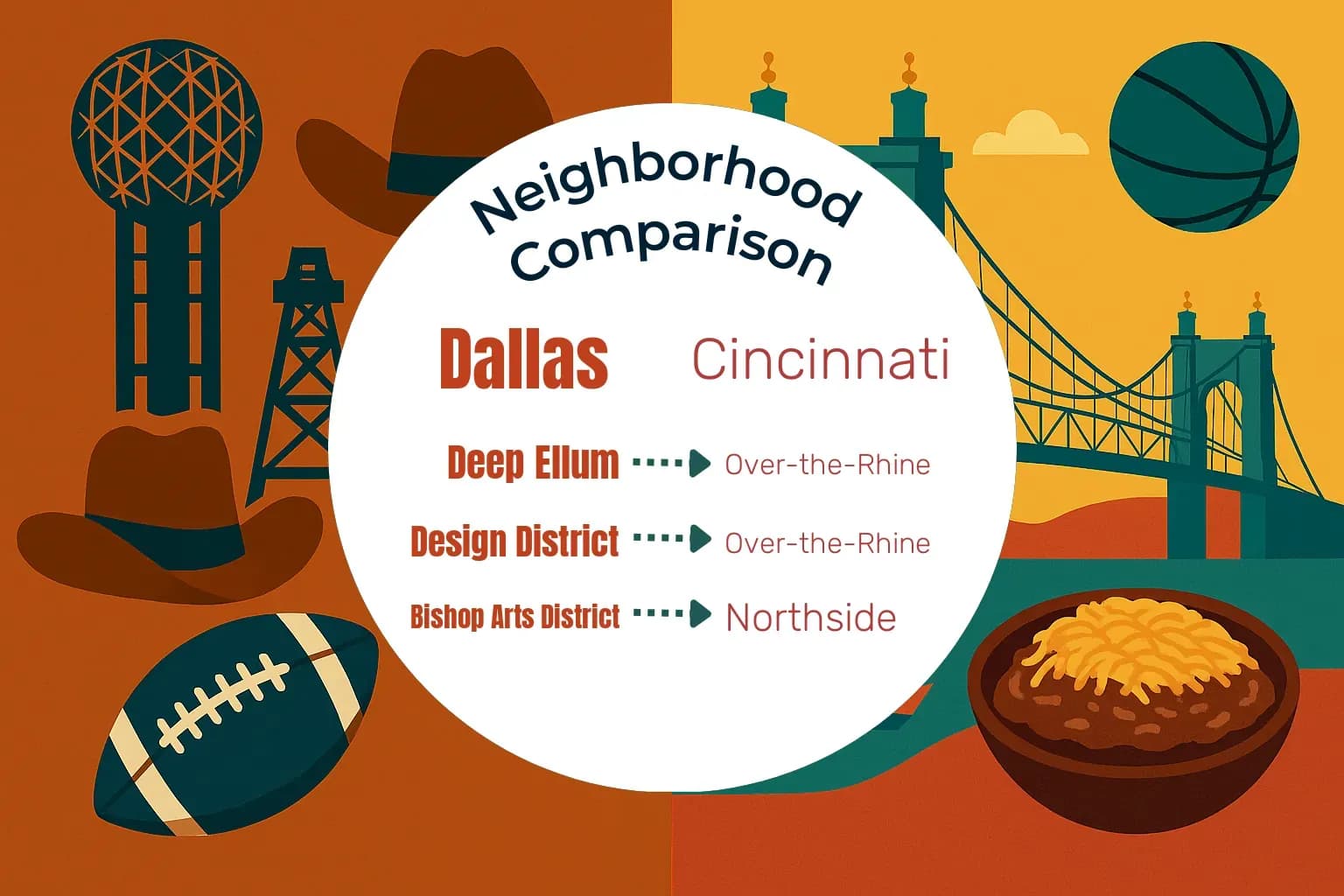 Dallas vs Cincinnati Neighborhood Comparison