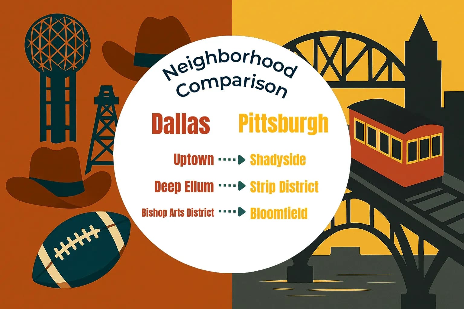 Dallas vs Pittsburgh Neighborhood Comparison