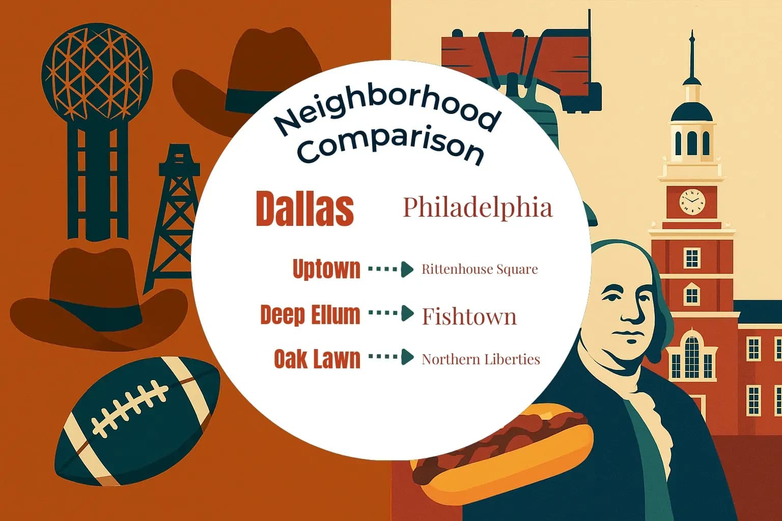 Dallas vs Philadelphia Neighborhood Comparison
