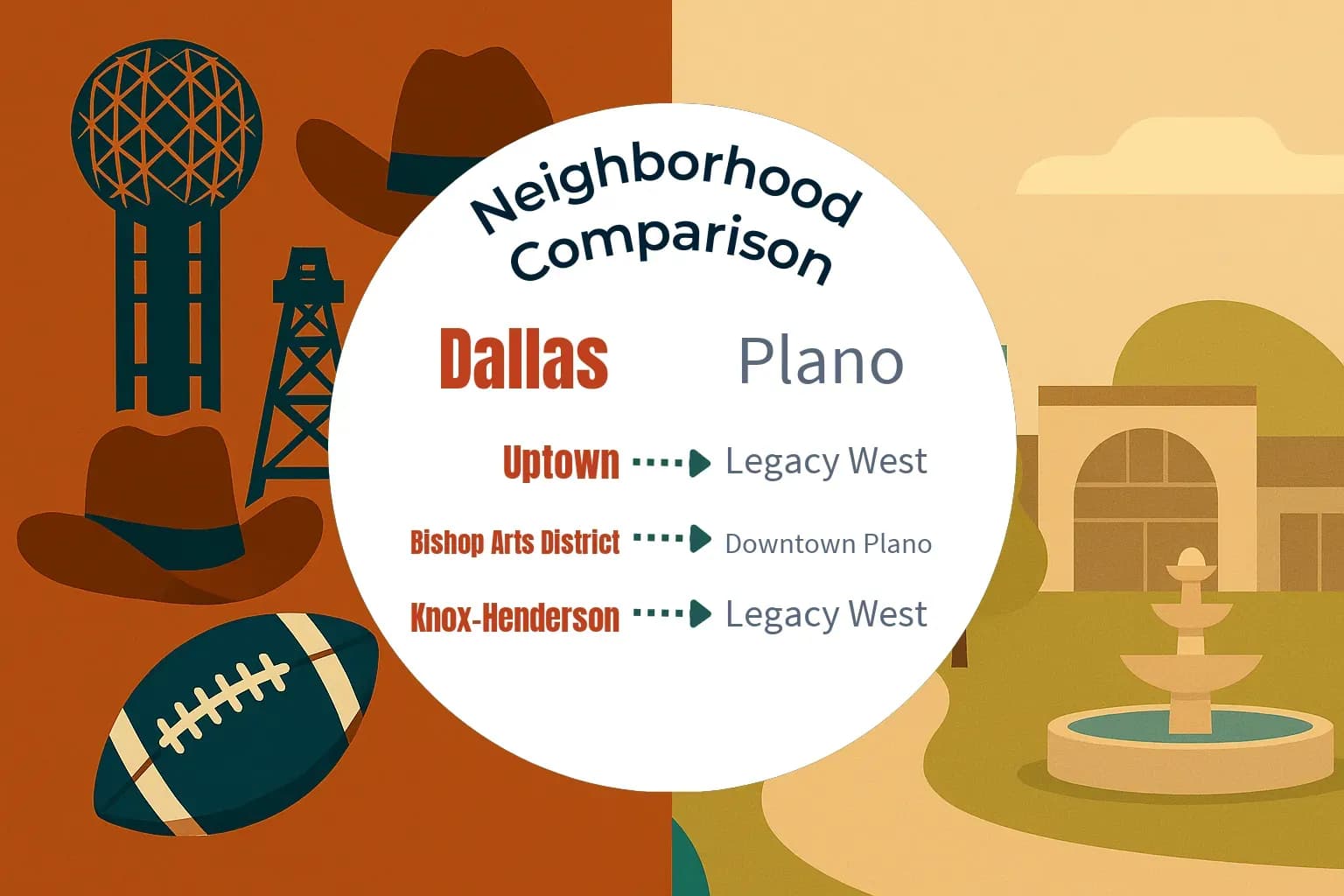 Dallas vs Plano Neighborhood Comparison