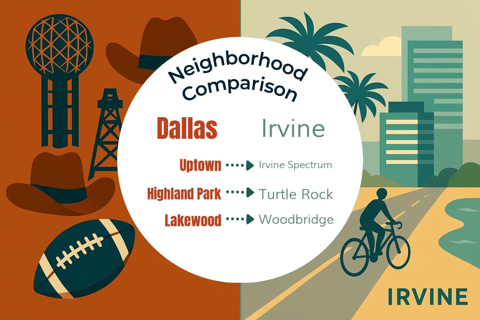 Dallas vs Irvine Neighborhood Comparison