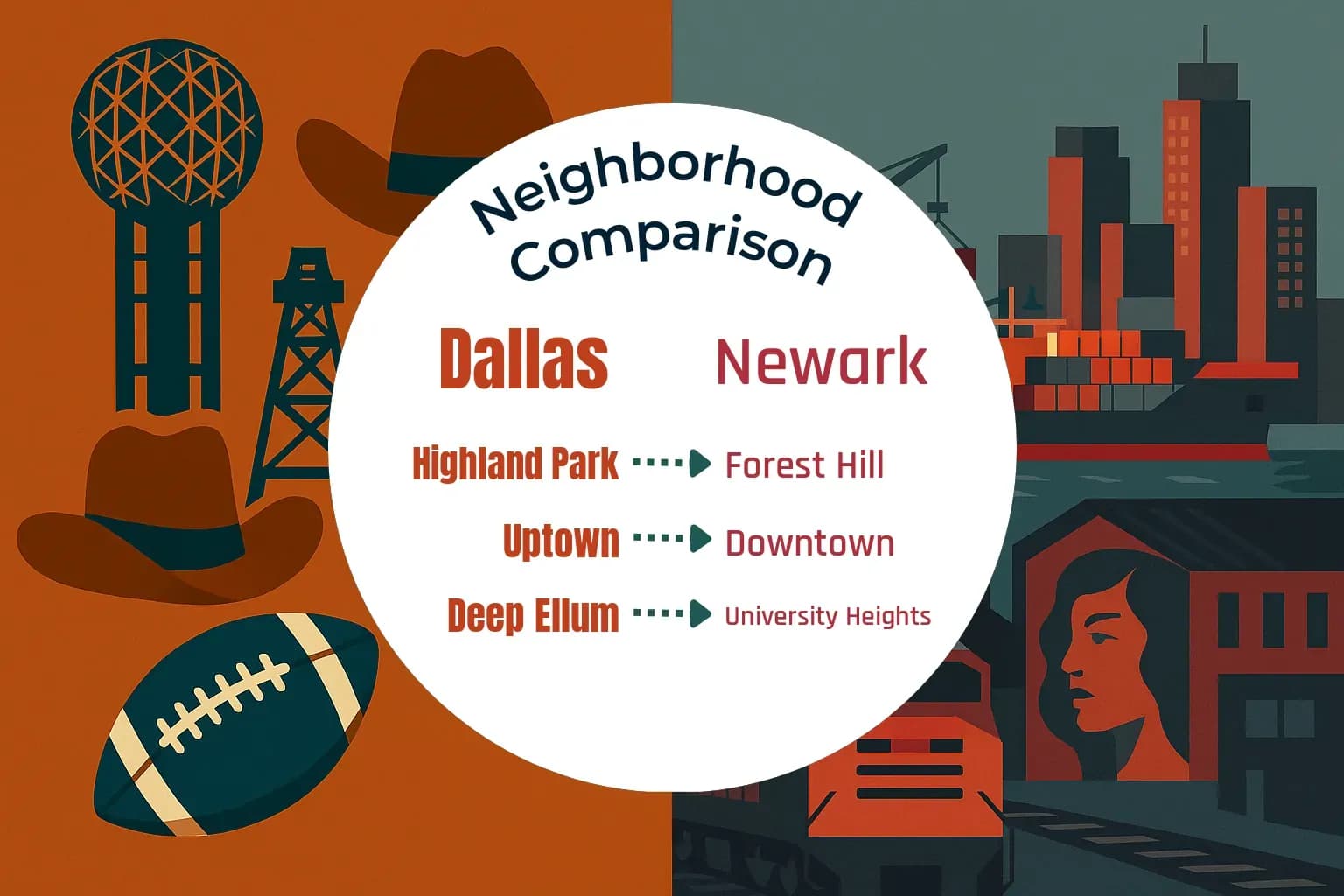 Dallas vs Newark Neighborhood Comparison