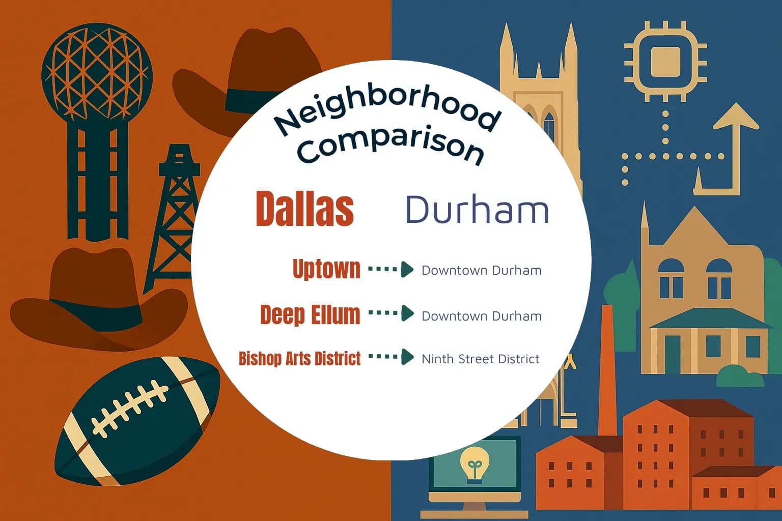 Dallas vs Durham Neighborhood Comparison