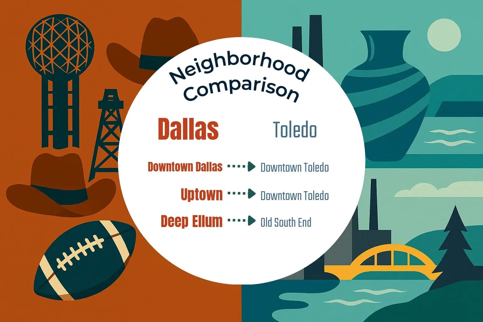 Dallas vs Toledo Neighborhood Comparison