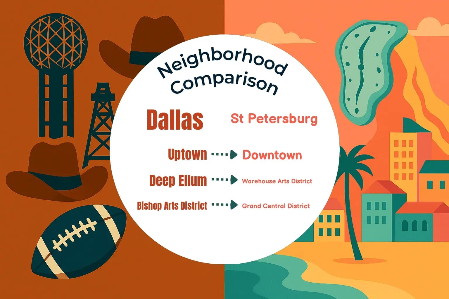 Dallas vs St. Petersburg Neighborhood Comparison
