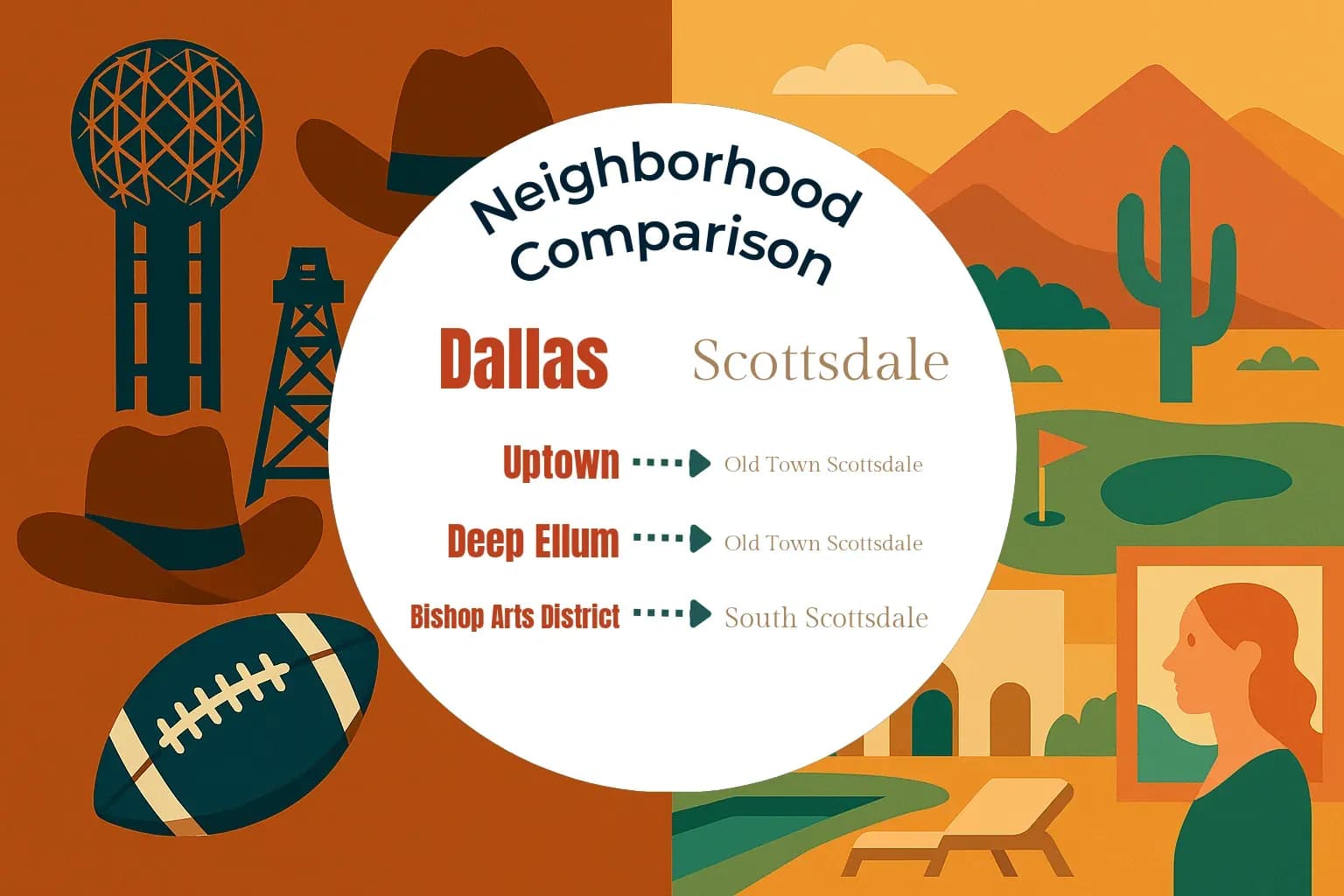Dallas vs Scottsdale Neighborhood Comparison