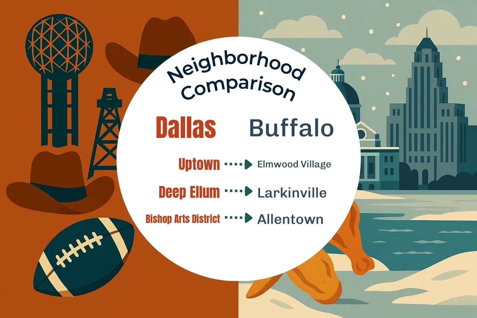 Dallas vs Buffalo Neighborhood Comparison