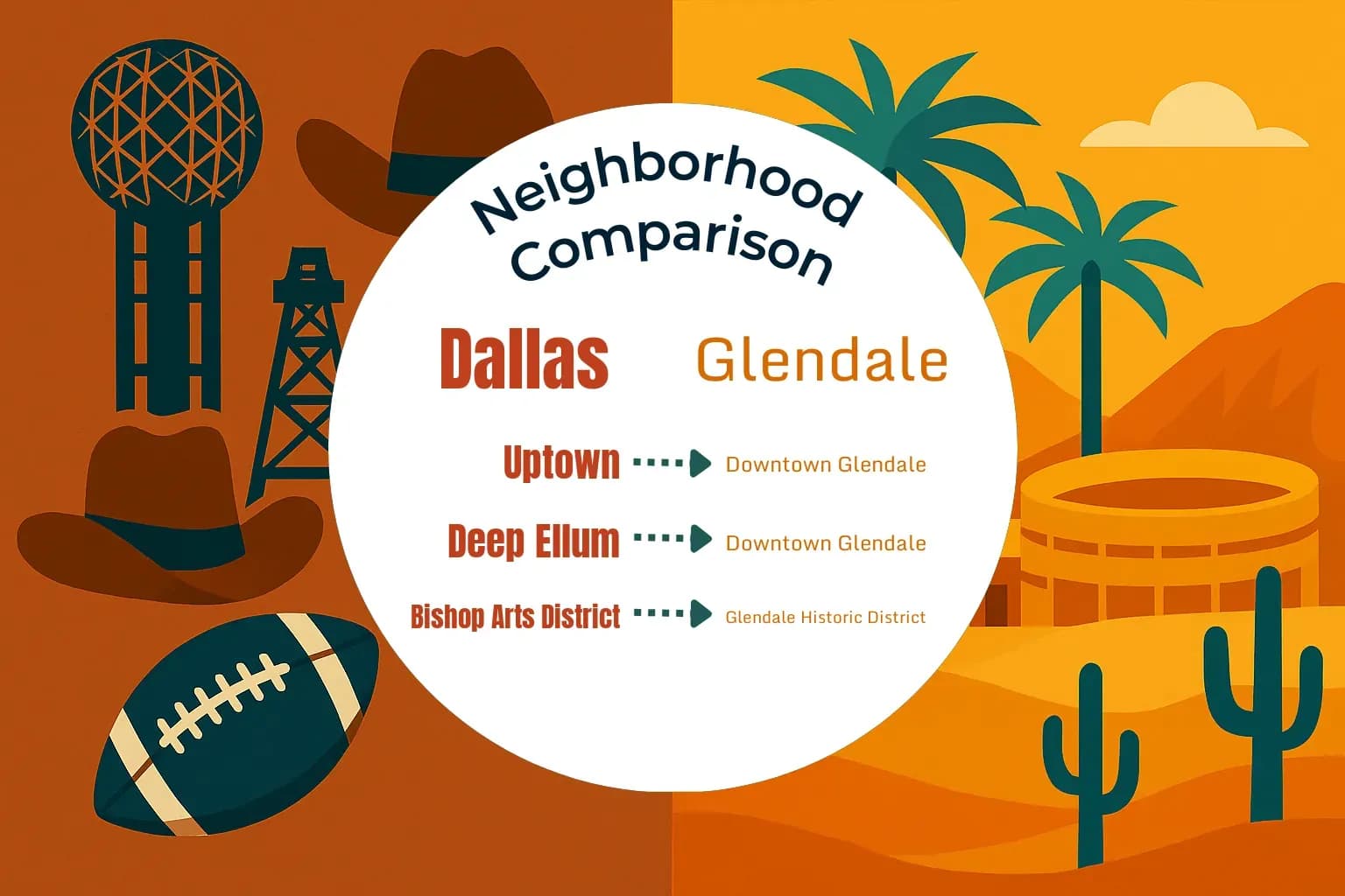 Dallas vs Glendale Neighborhood Comparison