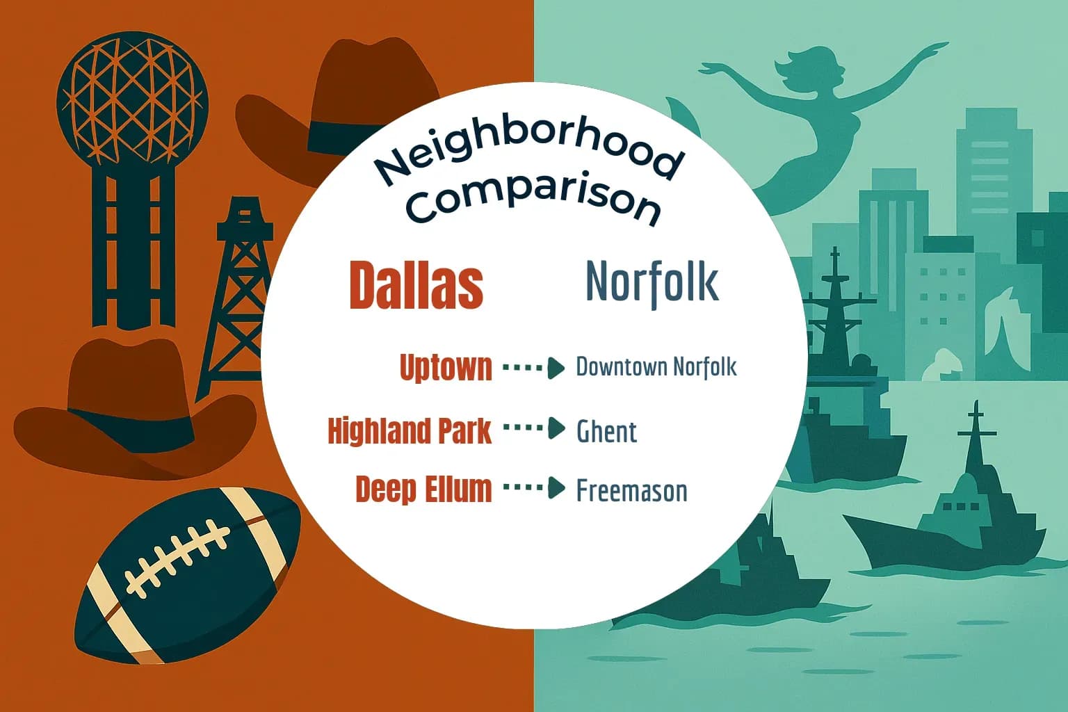 Dallas vs Norfolk Neighborhood Comparison