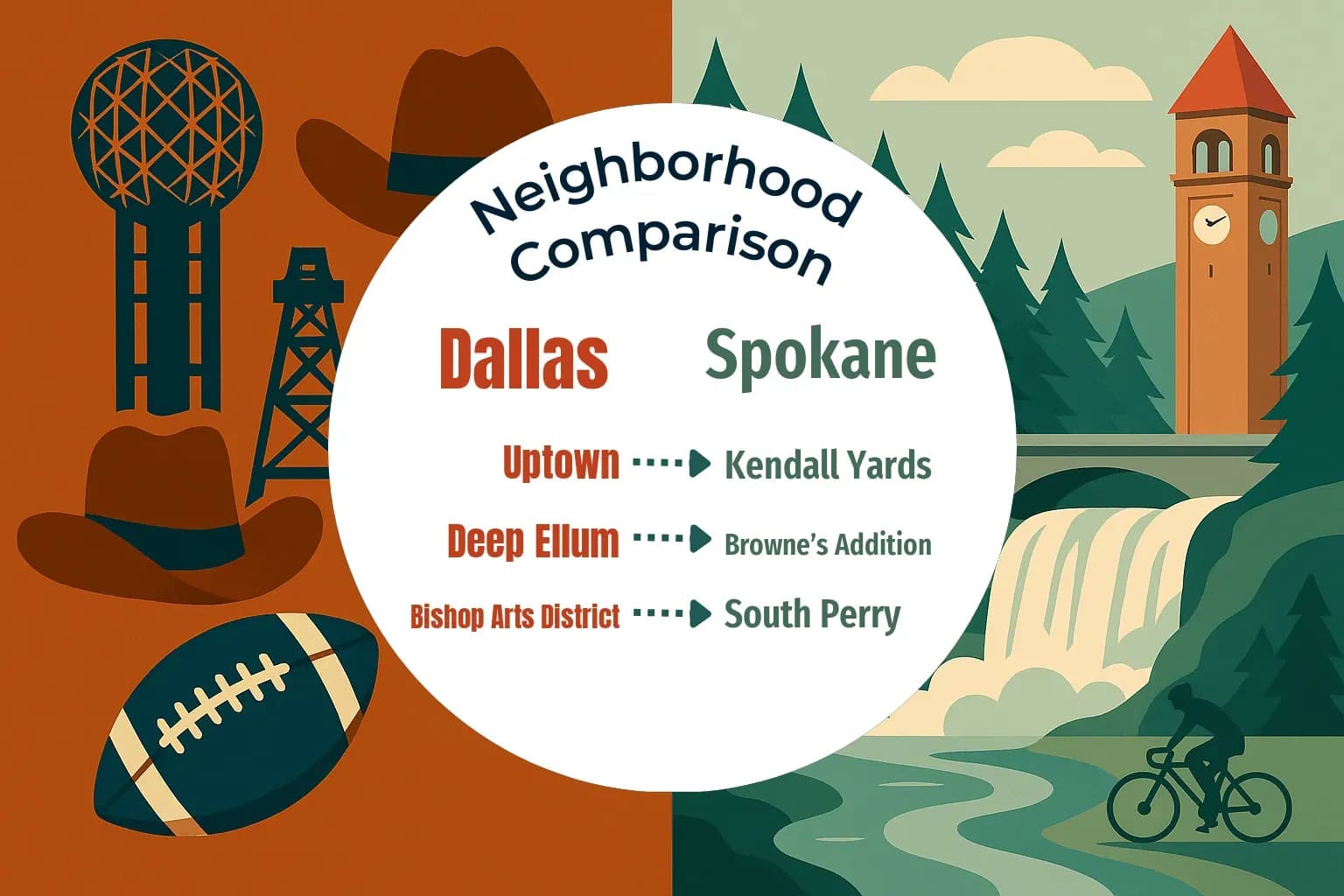 Dallas vs Spokane Neighborhood Comparison